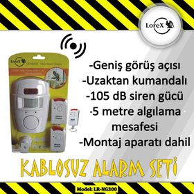 Lorex LR-SK04 Caydırıcı Dome Kamera + Lorex LR-NG300 Kablosuz Hırsız Alarm
