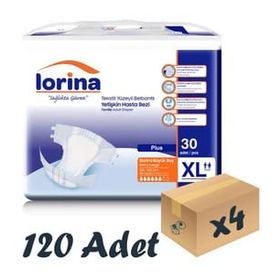 Lorina 4x30 Adet XLarge Tekstil Yüzeyli Bel Bantlı Hasta Bezi