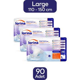Lorina Bel Bantlı L 90 Adet Hasta Bezi