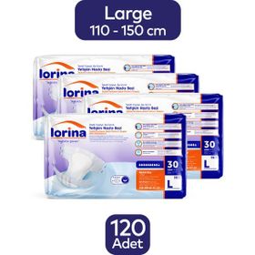 Lorina Bel Bantlı Large 120 Adet Hasta Bezi