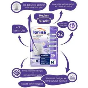 Lorina Emici Külot Büyük Boy Medium 2x30 Adet Hasta Bezi