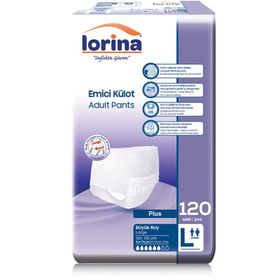 Lorina Large Büyük Boy 120 Adet 6 Damla Belbantlı Hasta Bezi
