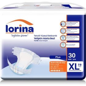 Lorina Tekstil Yüzeyli Bel Bantlı XLarge 30x2 Adet Yetişkin Hasta Bezi