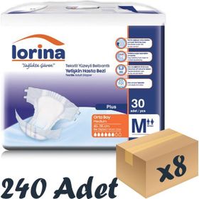 Lorina Tekstil Yüzeyli Bel Bantlı Yetişkin Medium 240 Adet Hasta Bezi
