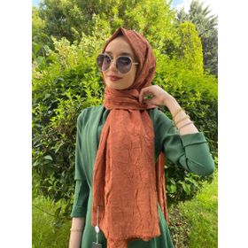 Loryan Scarf Bakır Viva Crush Pamuklu Şal