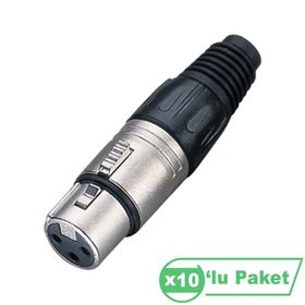 Losen LA1005 XLR 3-Pin Dişi 10 Adet Connector