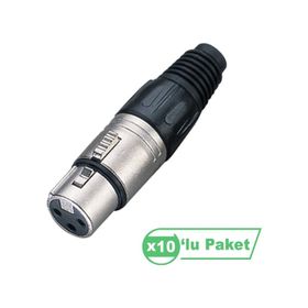 Losen LA1005 XLR 3-Pin Dişi 10 Adet Connector