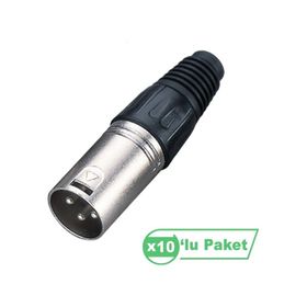 Losen LA1006 XLR 3-Pin 10'lu Erkek Konnektör