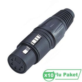 Losen LA1011-5 XLR 5-Pin Dişi Siyah 10'lu Konnektör