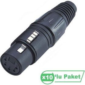 Losen LA1011-5 XLR 5-Pin Dişi Siyah 10'lu Konnektör