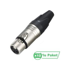 Losen LA1031-1 XLR 3-Pin 10'lu Dişi Konnektör