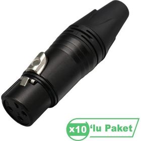 Losen LA1031-2 XLR 3-Pin Dişi Siyah Konnektör