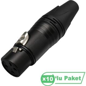 Losen LA1031-2 XLR 3-Pin Dişi Siyah Konnektör