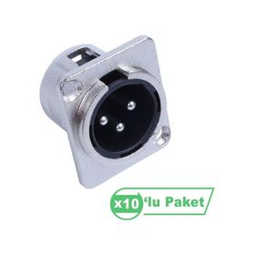 Losen LA1092 XLR 3-Pin 10'lu Erkek Soket Konnektör