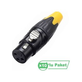 Losen LA1128BG XLR 3-Pin Gold Pin Dişi Konnektör
