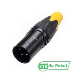 Losen LA1129BG XLR 3-Pin Gold Pins Erkek Konnektör