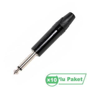 Losen LC3134BK Mono Jack 10'lu Siyah Konnektör