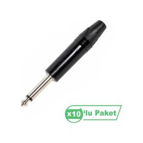 Losen LC3134BK Mono Jack 10'lu Siyah Konnektör