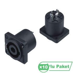 Losen LD4015-1 Speakon Soket Kare 10'lu Konnektör