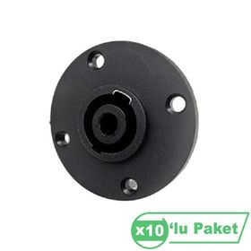 Losen LD4017 Speakon Soket Yuvarlak 10'lu Konnektör