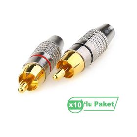Losen LE5023 RD RCA 10'lu Erkek Konnektör