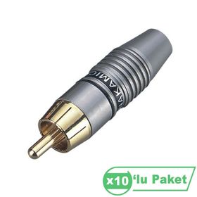 Losen LE5023 Siyah RCA 10'lu Erkek Konnektör