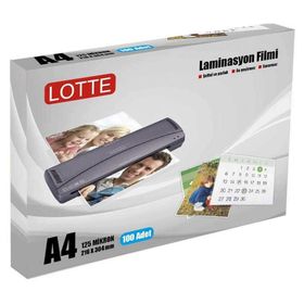 Lotte A4 125 Mikron 100'lü Kutu Laminasyon Filmi