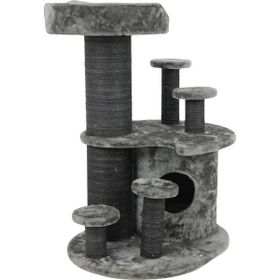 Lotus Furniture Pet Series Seul Tırmalamalı Gri Kedi Evi