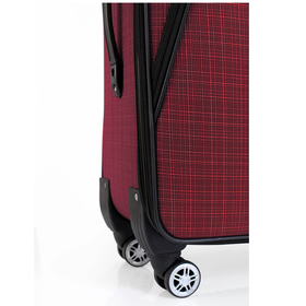 Louisiana Polo 1081 Gedox Bordo 4 Teker Kumaş Büyük ve Orta Boy Valiz Seti