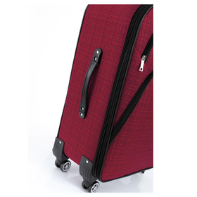 Louisiana Polo 1081 Gedox Bordo 4 Teker Kumaş Orta ve Kabin Boy Valiz Seti