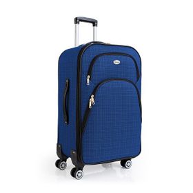 Louisiana Polo 1081 Saks Mavisi 4 Teker Kumaş Büyük Boy Valiz