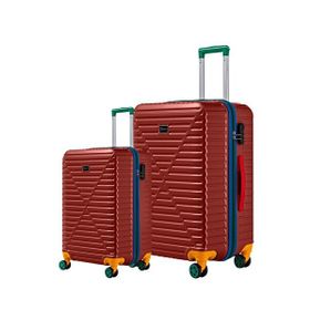Louisiana Polo 1088 Bordo Polikarbon 4x2 Teker Orta Boy ve Kabin Boy 2'li Valiz Seti