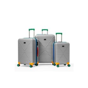 Louisiana Polo 1088 Gri %100 Polikarbon 4x2 Teker 3'lü Valiz Seti