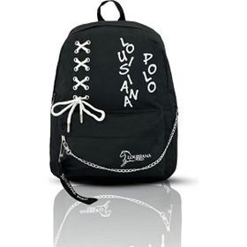 Louisiana Polo 1141 Siyah-Beyaz Laptop Bölmeli Okul Çantası