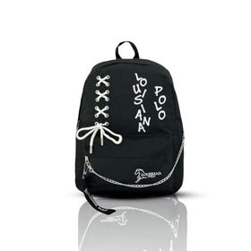 Louisiana Polo 1141 Siyah-Beyaz Laptop Bölmeli Okul Çantası
