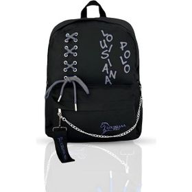 Louisiana Polo 1141 Siyah-Füme Laptop Bölmeli Okul Çantası