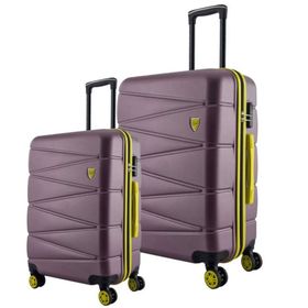 Louisiana Polo 1164 Rose 4x2 Teker Büyük ve Kabin Boy 2'li Valiz Seti