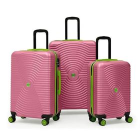 Louisiana Polo 1169 Pembe Büyük Orta ve Kabin Boy 3'lü Valiz Seti