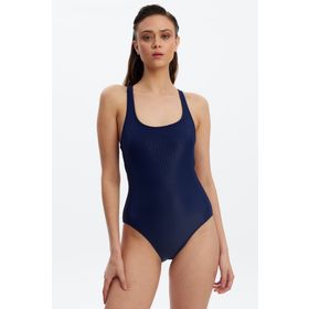 Louren M2716 Lacivert Sporcu Kadın Mayo