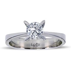 Lova 1050123 D Renk 0,50 Karat HRD Pırlanta Tektaş Yüzük