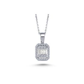 Lova 2020009 0,25 Karat Baget Pırlanta Kolye