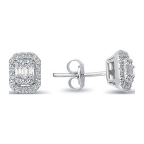 Lova 3010046 0,33 Karat Baget Pırlanta Küpe