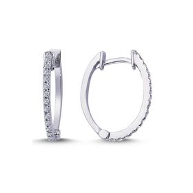 Lova 3030018 Pırlantalı Oval Halka Küpe