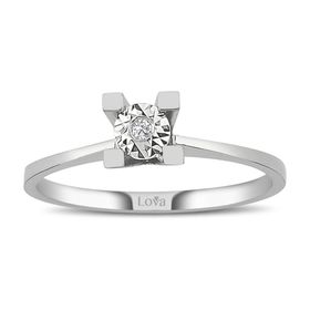 Lova Pırlanta 1070095-20 0.30 Karat Efektli Tektaş Pırlanta Yüzük