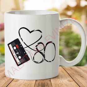Love 80s Cassette Tape Baskılı Kupa