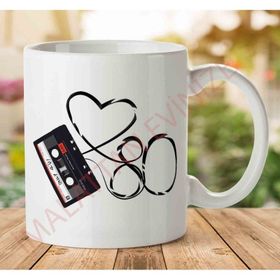 Love 80s Cassette Tape Baskılı Kupa