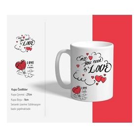 Love Baskılı Kupa