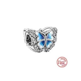 Lovecharm Gümüş Mavi Kelebek Charm