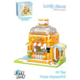Lovely FFK-28017 Street Sevimli Sokak Serisi Meyve Suyu Dükkanı 315 Parça Oyuncak Yapım Seti