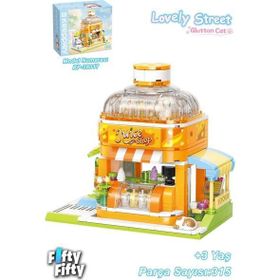 Lovely FFK-28017 Street Sevimli Sokak Serisi Meyve Suyu Dükkanı 315 Parça Oyuncak Yapım Seti